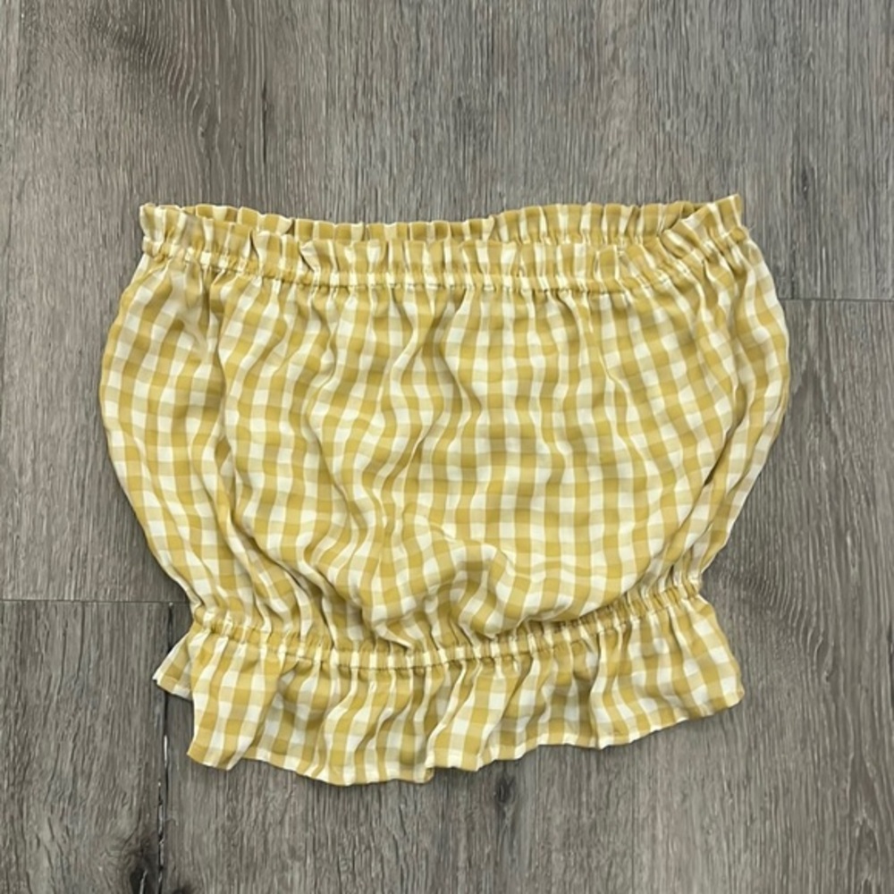 Willow Root strapless cropped top. Size small EUC